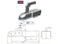 Cupla remorca patrata Cod:750J