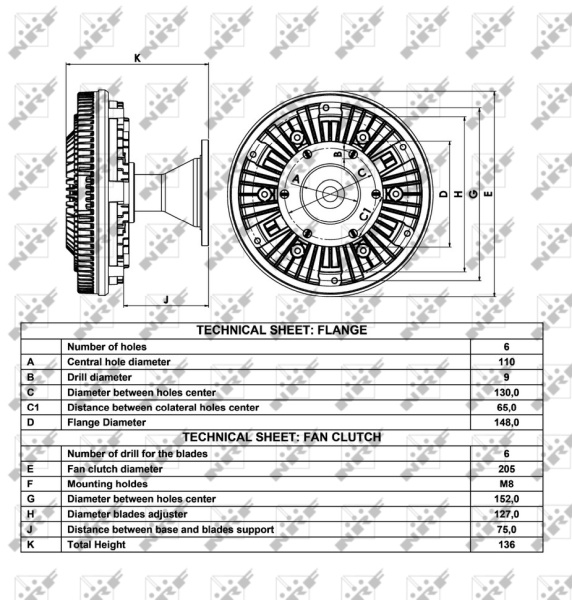 Cupla, ventilator radiator (49062 NRF) D