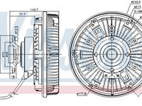 Cupla ventilator radiator 86024 NISSENS pentru Volvo S40 Skoda Yeti Volvo S80 Nissan Dualis Nissan Qashqai Skoda Favorit Vw Caravelle Vw Transporter Vw Vanagon Vw Cc Vw Passat Vw Beetle Vw Novo Vw Derby Vw Flight Vw Polo Vw Jetta Vw Vento Man Tga Man