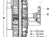 Cupla, ventilator radiator MITSUBISHI DELICA bus (LO3_P/G, L0_2P), MITSUBISHI DELICA caroserie (P0_W, P1_W) - BERU LK068