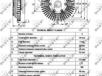 Cupla ventilator radiator / Vascocuplaj SUZUKI JIMNY FJ NRF 49558