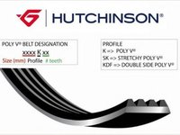 Curea accesorii CITROËN C3 I (FC_) (2002 - 2016) HUTCHINSON 975 K 6