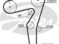 Curea de distributie 5650XS GATES pentru Opel Astra Fiat Punto Opel Signum Opel Vectra Opel Zafira Fiat Croma Alfa romeo 159 Fiat Sedici