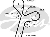 Curea de distributie CHEVROLET CAPTIVA C100 C140 GATES 5634XS