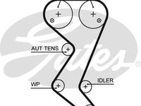 Curea de distributie CITROEN C4 Picasso I (UD) (2007 - 2013) GATES 5608XS piesa NOUA