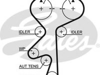 Curea de distributie DAEWOO LEGANZA (KLAV) (1997 - 2004) GATES 5461XS piesa NOUA