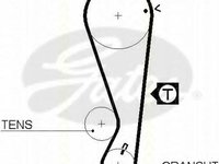 Curea de distributie DAEWOO TICO (KLY3), MITSUBISHI COLT Mk V (CJ_, CP_), MITSUBISHI LANCER Mk VI (CJ-CP_) - TRISCAN 8645 5434xs