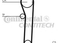 Curea de distributie DAIHATSU MIRA Mk III (L201), DAIHATSU CHARADE CENTRO IV (L501), DAIHATSU MOVE (L6, L9) - CONTITECH CT817