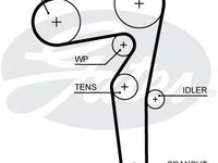 Curea de distributie FIAT PUNTO EVO (199) (2008 - 2016) GATES 5646XS piesa NOUA