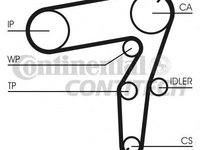 Curea de distributie FIAT STILO (192), OPEL VECTRA C, OPEL VECTRA C GTS - CONTITECH CT1106