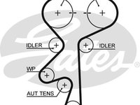 Curea de distributie (GAT5499XS GATES) CHEVROLET,OPEL,SAAB,VAUXHALL