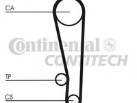 Curea de distributie HYUNDAI ATOZ (MX), HYUNDAI AMICA (MX), HYUNDAI CLICK (TB) - CONTITECH CT1013