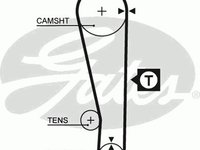 Curea de distributie MAZDA 121 (DA), MAZDA 121 Mk II (DB), MAZDA FAMILIA V (BA) - GATES 5274XS