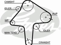 Curea de distributie MAZDA ETUDE V (BA), MAZDA ETUDE VI (BJ), MAZDA ETUDE VI (BJ) - GATES 5482XS