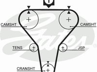 Curea de distributie MAZDA EUNOS 500 (CA), MAZDA FAMILIA V (BA), MAZDA FAMILIA V (BA) - GATES 5273XS