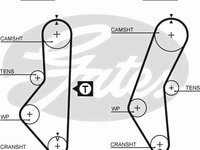 Curea de distributie MAZDA TELSTAR II (GC), NISSAN PULSAR III (N12), NISSAN TSURU I (B11) - GATES 5067