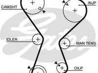Curea de distributie MITSUBISHI COLT Mk III (C5_A) (1986 - 1992) GATES 5072