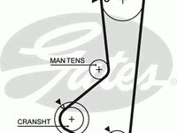 Curea de distributie MITSUBISHI GALANT Mk IV limuzina (E3_A), HYUNDAI SONATA (Y-2), HYUNDAI SONATA Mk II (Y-3) - GATES 5256XS