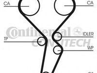 Curea de distributie RENAULT LAGUNA I I (B56_, 556_), RENAULT LAGUNA I Estate (K56_), RENAULT MEGANE I (BA0/1_) - CONTITECH CT1126