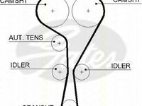 Curea de distributie RENAULT LAGUNA II (BG0/1_), RENAULT LAGUNA II Sport Tourer (KG0/1_) - TRISCAN 8645 5551xs