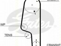 Curea de distributie SEAT CORDOBA limuzina (6K1, 6K2), VW POLO (6N1), VW GOLF Mk III (1H1) - TRISCAN 8645 5427xs