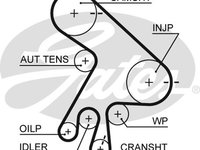 Curea de distributie TOYOTA AVENSIS 1999-2008 GATES 5562XS