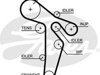 Curea de distributie VW TOURAN (1T1, 1T2) (2003 - 2010) GATES 5649XS