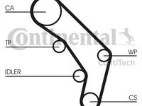 Curea de distributie VW TRANSPORTER IV caroserie (70XA) (1990 - 2003) CONTITECH CT755 piesa NOUA