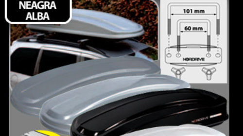Cutie bagaje ABS D-Box 430 Litri Nordrive - Argintiu lucios