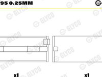 Cuzineti arbore cotit ALFA ROMEO GT 937 Producator GLYCO 72-3995 0.25mm