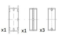 Cuzineti arbore cotit BM1013-025 FAI AutoParts pentru Land rover Discovery Land rover Lr4 Land rover Range rover Land rover Lr3 Peugeot 607 Peugeot 407