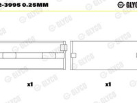 Cuzineti, arbore cotit GLYCO 72-3995 0.25mm