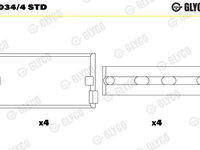 Cuzineti, arbore cotit GLYCO H034/4 STD