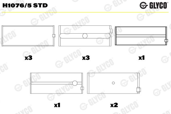 Cuzineti, arbore cotit GLYCO H1076/5 STD