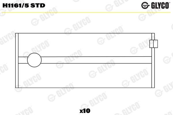 Cuzineti, arbore cotit GLYCO H1161/5STD pentru MAZDA E bus (SR1) 1984 1985 1986 1987 1988 1989 1990 1991 1992 1993 1994 1995 1996 1997 1998 1999 2000 2001 2002 2003