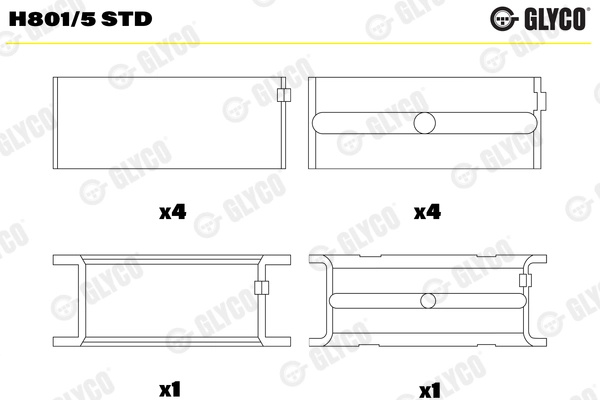 Cuzineti, arbore cotit GLYCO H801/5 STD pentru MER