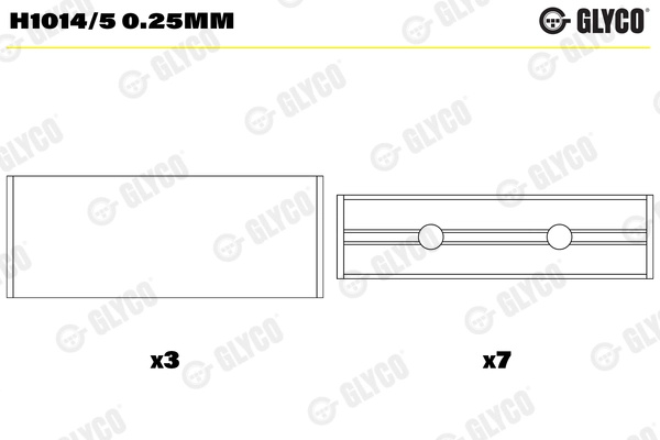 Cuzineti arbore cotit Glyco RENAULT LODGY (JS_) 2013-2018 - H1014/5 0.25mm