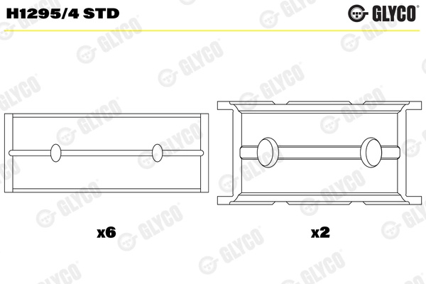 Cuzineti arbore cotit Glyco VAUXHALL CORSA Mk IV (E) (X15) 2014-2019 - H1295/4 STD