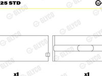 Cuzineti arbore cotit MERCEDES-BENZ KLASA E W212 Producator GLYCO 72-4725 STD