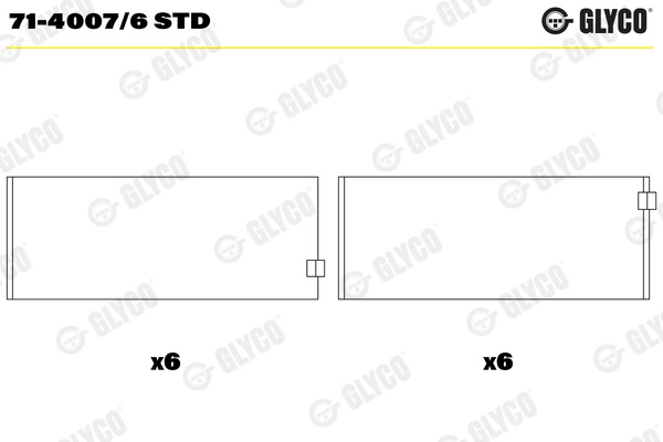 Cuzineti biela GLYCO 71-4007/6 STD