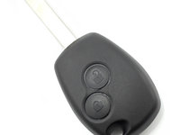 Dacia / Renault - Carcasa cheie cu 2 butoane si suport baterie din inox