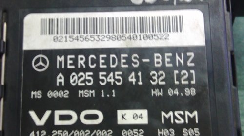 Debitmetru aer Mercedes A Class 1.6 ECU cod A02554541322