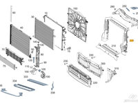 Deflector superior si lateral nou , original pentru Mercedes C-CLASS (W205) E-CLASS (W213) GLC (X253) GLC Coup