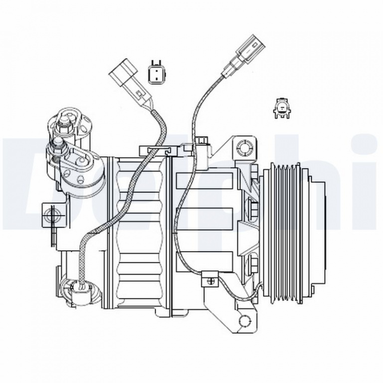 DELPHI Compresor, climatizare CS20482 compatibil cu VOLVO XC60 I SUV (156) 2008 2009 2010 2011 2012 2013 2014 2015 2016 2017