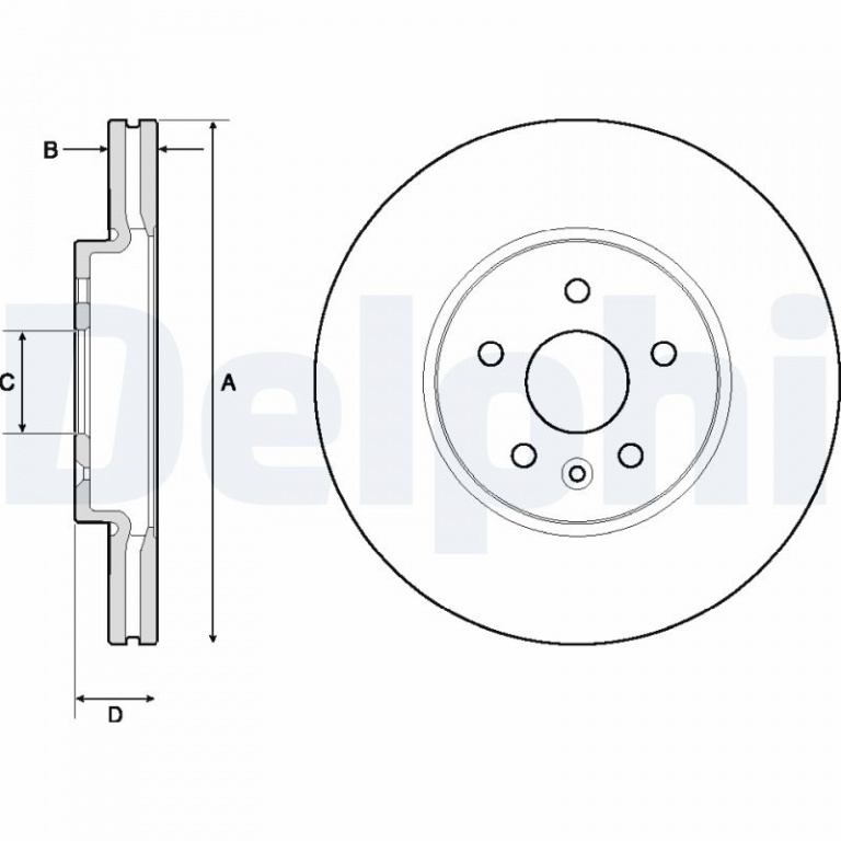 DELPHI Disc frana BG4710C la OPEL MOKKA X VAN (J13) 2018 2019 2020 2021 2022 2023