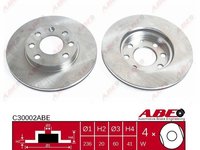 Delphi set 2discuri frana fata cu r236mm pt chevrolet,daewoo