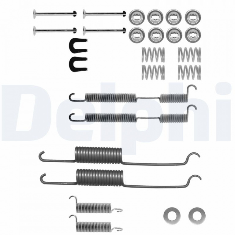 DELPHI Set accesorii, sabot de frana LY1092 model ISUZU CAMPO (KB) 1983 1984 1985 1986 1987 1988 1989 1990