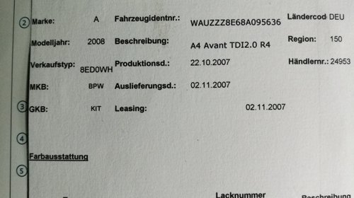 Dezmembram AUDI A4 B7 2,0TDI BPW