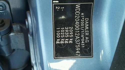 Dezmembram Mercedes Benz C200 2010 CDI Diesel Cod motor OM 651.913 136CP/100KW