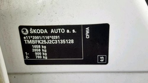 Dezmembram Skoda Fabia 2012 1.2 Diesel Cod Motor CFWA 75 cp Cod Cutie MZN 5 viteze manuala